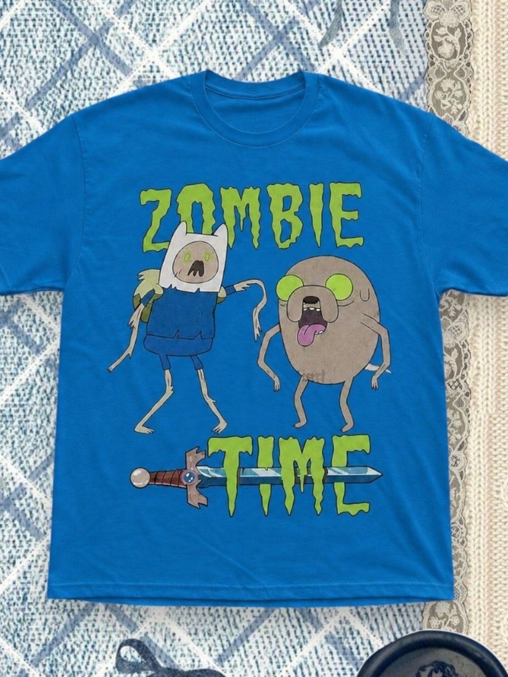 Gildan Blue 'Zombie Time' Graphic Tee